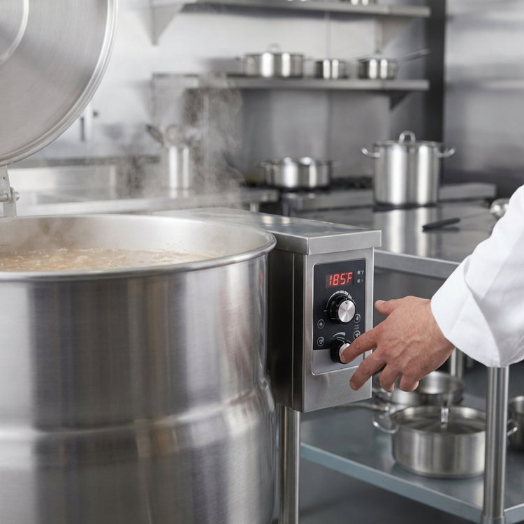 Product image #2 for Crown ELT-30 30 Gallon Electric Tilting Kettle with 2/3 Jacket