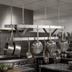 Thumbnail image #3 for Advance Tabco SC-72 Ceiling-Mounted Triple-Bar Stainless Steel Pot Rack, 72 x 22 Inches