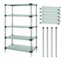 Thumbnail image #3 for Quantum 54 Inch x 14 Inch x 63 Inch Solid Stainless Steel Stationary Shelving Starter Kit
