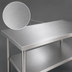 Thumbnail image #3 for Heavy-Duty 72-Inch x 30-Inch 16-Gauge 430 Stainless Steel Flat Top Work Table with Undershelf