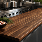 Thumbnail image #3 for John Boos Boos Block WALKCT-BL7225-O American Black Walnut Edge-Grain Kitchen Countertop, 72 x 25 x 1-1/2 in, Oil Finish, No Backsplash