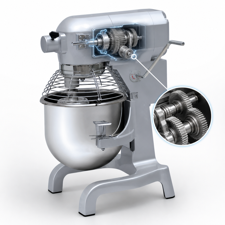 Product image #3 for Winco Spectrum™ EMP-20 20 Liter Floor Model Planetary Mixer with #12 Hub