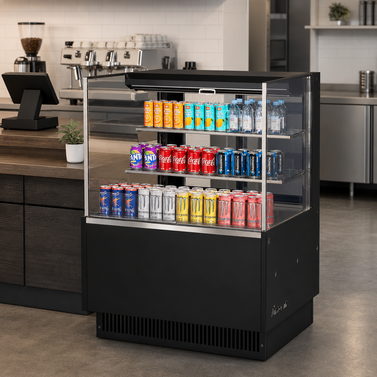 Product image #4 for Turbo Air Low-Profile Horizontal Open Display Merchandiser, 11.1 Cu. Ft., Self-Contained Refrigeration