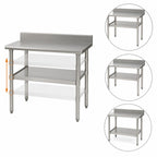 Thumbnail image #3 for Eagle Group 3072SADJUS-18/3 Adjustable 18-Gauge 304 Stainless Steel Undershelf for Uni-Lok Work Tables, 72 x 30 Inches