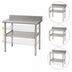 Thumbnail image #3 for Eagle Group Adjustable Stainless Steel Work Table Undershelf for Uni-Lok Hat Channel Frame Tables, 72 x 30 Inches