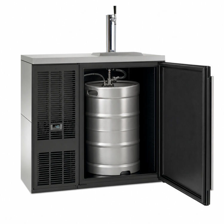 Product image #3 for Perlick 36-Inch Self-Contained Direct Draw Draft Beer Dispenser, 1 Section, Holds 1 Half Barrel