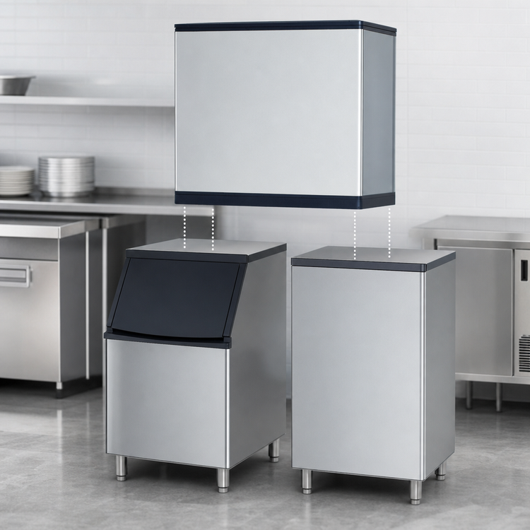 Product image #3 for SPIKA MS 1000 Modular Ice Maker for Half or Full Classic American Dice Cubes, 970 lb/24 hr, 30-Inch Wide, Self-Contained Refrigeration
