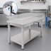 Thumbnail image #3 for John Boos ADA Adjustable-Height Stainless Steel Work Table with Fixed Undershelf, 60 x 30 Inches