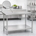 Thumbnail image #3 for Eagle Deluxe Series 108-Inch x 24-Inch Stainless Steel Work Table with 4-1/2-Inch Backsplash and Adjustable Undershelf