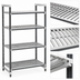 Thumbnail image #3 for Cambro Camshelving Elements XTRA 4-Tier Vented Stationary Starter Shelving Unit, 72 x 21 x 72 Inches, Speckled Gray