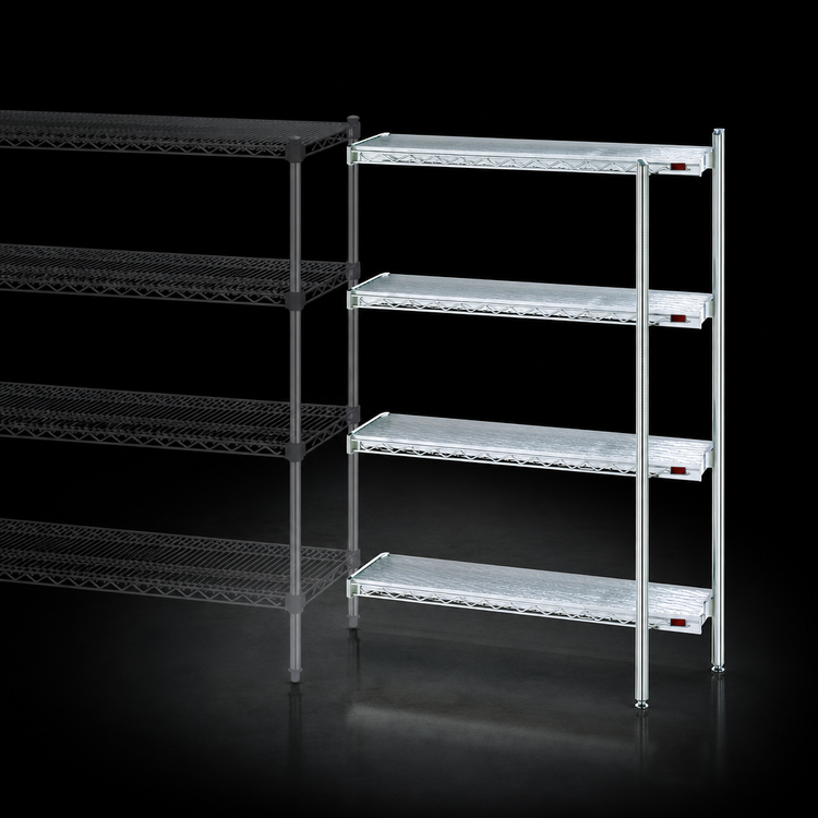 Product image #3 for EAGLEbrite 48-Inch Wide 4-Tier Add-On Wire Shelving Unit with Zinc Finish