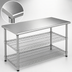Thumbnail image #3 for Eagle AdjusTable Basic 48-Inch x 24-Inch Stainless Steel Work Surface System with 2 Wire Undershelves