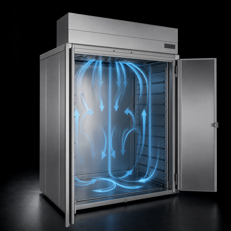 Product image #3 for Baxter PW2S Double Wide Roll-In Proofer Cabinet, 60.5" Deep, Electric, Open Floor