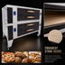 Thumbnail image #3 for Bakers Pride Super Deck Series Y-802-DSP Double Deck Gas Display Pizza Oven with FibraMent Stone Decks