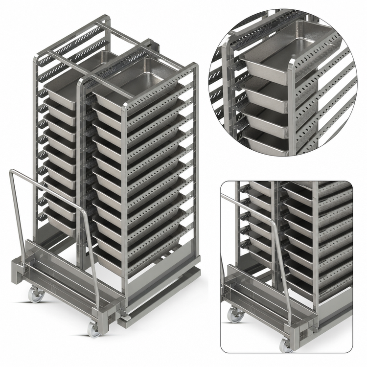 Product image #3 for Roll-In Rethermalizer-Holding Rack, 22 Full-Size Pan Capacity