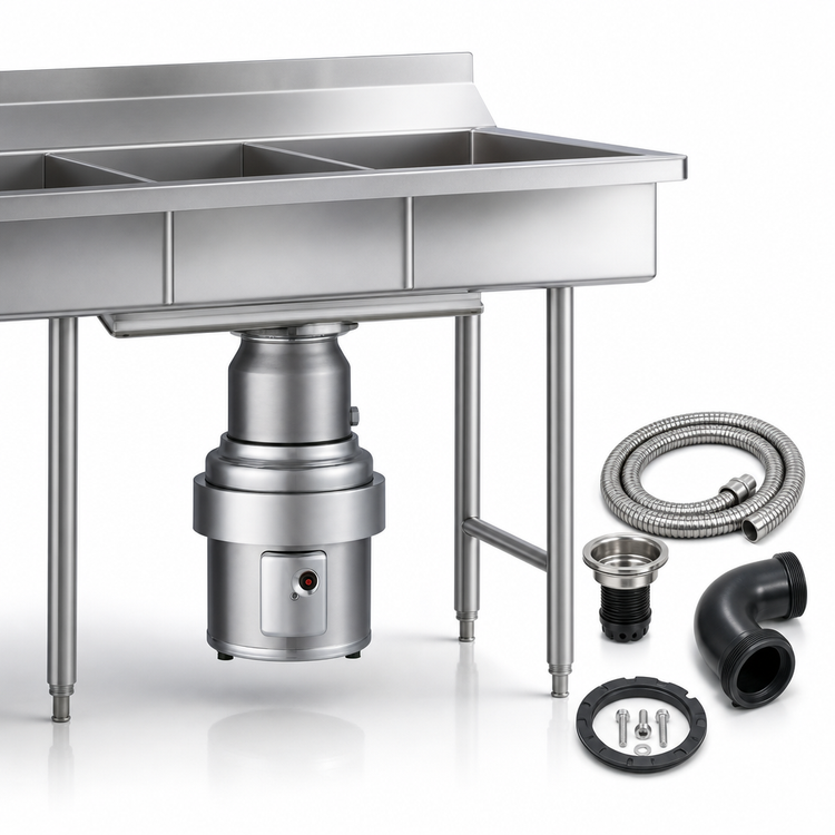 Product image #3 for InSinkErator SS-500 Complete Commercial Food Waste Disposer Package, 5 HP, Trough Mount