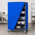 Thumbnail image #3 for Quantum CC186063BNZ Wire Cart Cover, 18"D x 60"W x 63"H, 400 Denier Blue Nylon, Zipper Flap