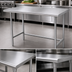 Thumbnail image #3 for Advance Tabco Special Value Series 48 Inch x 30 Inch Open Base Stainless Steel Work Table