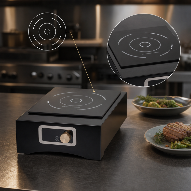 Product image #4 for Single-Burner Modular Induction Station with Random Swirl Finish