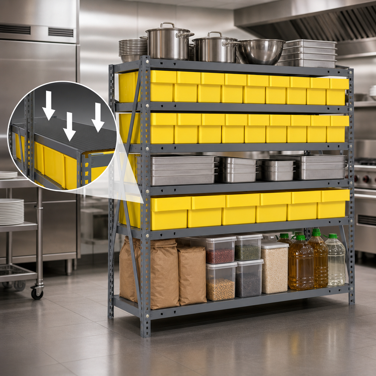 Product image #3 for Quantum Heavy-Duty Stationary Wire Shelving Unit with Included Bins, 36 x 18 x 39 Inches