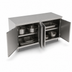 Thumbnail image #3 for John Boos 72-Inch x 30-Inch Stainless Steel Enclosed Work Table with Cabinet Base and Hinged Doors