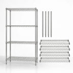 Thumbnail image #3 for Quantum WR63-1430C Stationary Wire Shelving Starter Kit, 30"W x 14"D x 63"H, Chrome, 4 Shelves