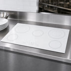 Thumbnail image #3 for Summit Commercial CR5B36TXW 36-Inch Built-In Radiant Electric Cooktop, 5 Elements, White Ceramic Glass, Digital Touch Controls