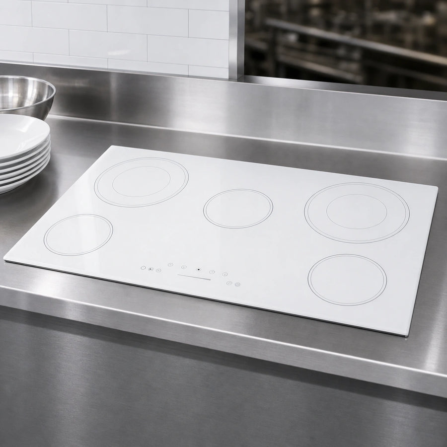 White EuroKera Ceramic Glass Surface