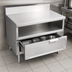 Thumbnail image #3 for La Rosa Refrigeration 24 x 32 Inch Dry-Drawer Utility Stand Base with Undershelf and Rear Splash