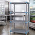 Thumbnail image #3 for Millenia 4-Shelf Polymer Shelving Starter Unit, 42 x 24 x 50 Inches, Gray