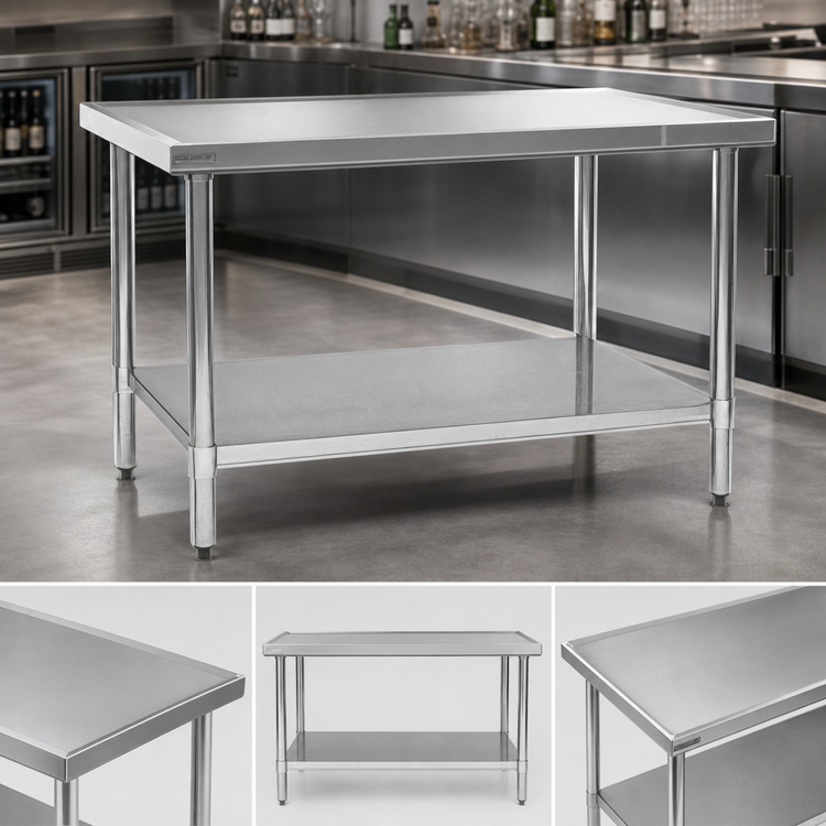 Product image #3 for Eagle Spec-Master Marine Series 108-Inch x 24-Inch Stainless Steel Work Table with Adjustable Undershelf