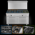 Thumbnail image #3 for Southbend Ultimate 48-Inch Gas Restaurant Range with 7 Burners and 2 Space Saver Ovens