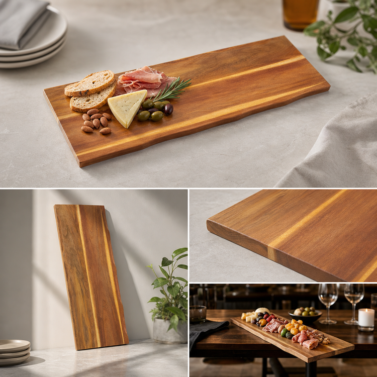 Product image #4 for American Metalcraft Acacia Wood Rectangular Serving Board, 24 Inch Long, Without Handle