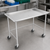 Thumbnail image #3 for John Boos 48-7/8-Inch x 30-3/8-Inch Stainless Steel Dishroom Sorting Table with Raised Edge and Locking Casters