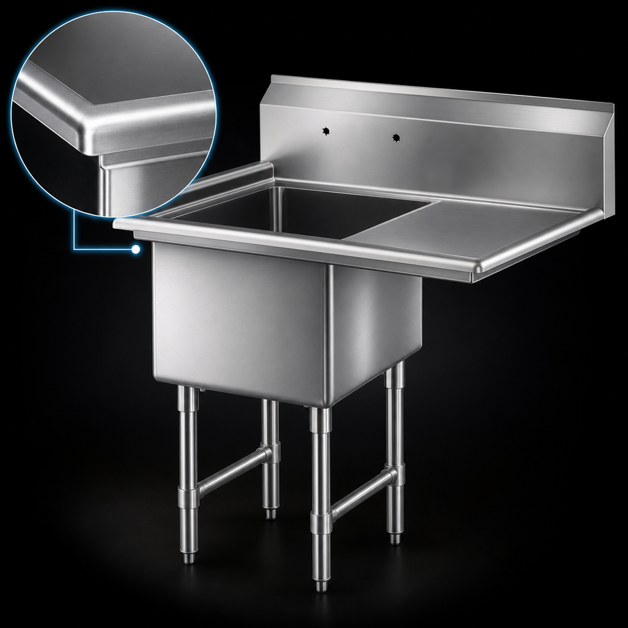 16-Gauge Stainless Steel Top