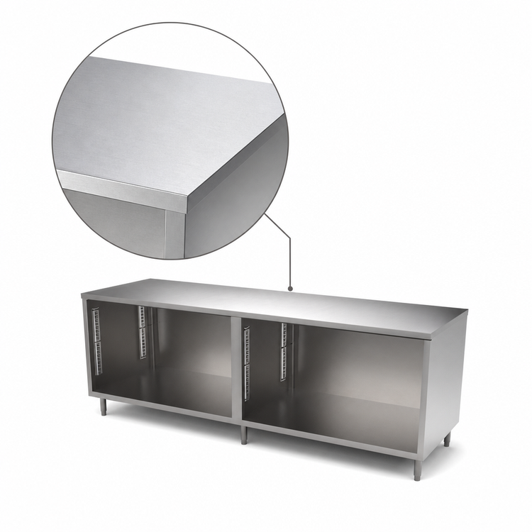 Product image #4 for BK Resources 84 Inch x 30 Inch Stainless Steel Chef Table with Adjustable Legs