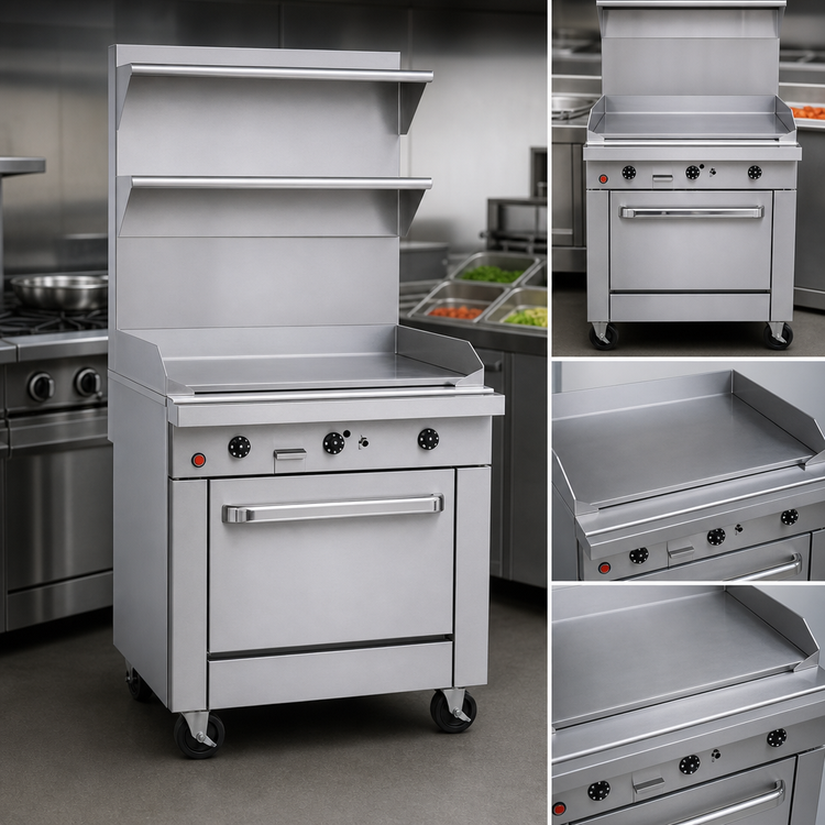 Product image #3 for Southbend Platinum 12-Inch Heavy Duty Gas Sectional Range with Full-Width Griddle and Cabinet Base
