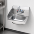Thumbnail image #3 for Krowne Wall-Mount Stainless Steel Hand Sink with Left Side Splash and Faucet Included