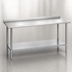 Thumbnail image #3 for Duke 108-Inch x 24-Inch Supreme Series Stainless Steel Work Table with 1-1/8-Inch Riser and Galvanized Undershelf
