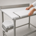 Thumbnail image #3 for Eagle Group 48 x 24-Inch Poly Top Cutting Table with Stainless Steel Base and 4-1/2-Inch Backsplash