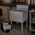 Thumbnail image #3 for Glastender DSB-24-S Two-Compartment Underbar Sink Unit with Deck-Mount Faucet, 24 Inch Wide x 24 Inch Deep