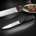 Thumbnail image #3 for American Metalcraft 5-Inch Stamped Steak Knife with Rounded Tip and Jumbo Black Plastic Handle
