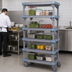 Thumbnail image #3 for Quantum Millenia Mobile Polymer Starter Shelving Unit with 5 Open Grid Shelves, 60W x 18D x 62H, Gray