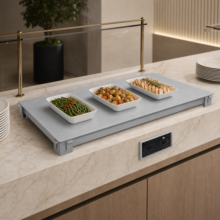 Product image #3 for Hatco 48-Inch Simulated Stone Built-In Hot/Cold Shelf with Flush Top