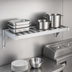 Thumbnail image #4 for New Age Adjust-A-Shelf T-Bar Wall-Mounted Shelf, 72 x 15 Inches, Aluminum