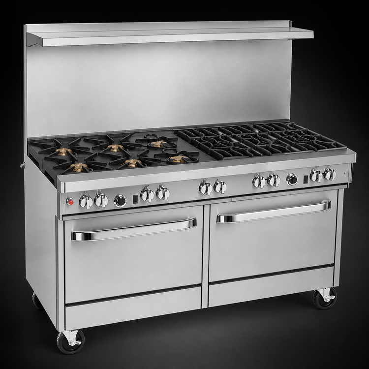 Product image #3 for Southbend Ultimate 60-Inch Gas Restaurant Range with 9 Open Burners, Convection Oven and Cabinet Base