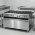 Thumbnail image #2 for Titan JTRH-8 72 Inch Heavy Duty Gas Range with (8) Open Burners and Cabinet Base