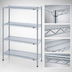 Thumbnail image #3 for EAGLEbrite 4-Tier Wire Starter Shelving Unit, 42 x 24 x 63 Inches, Zinc Finish
