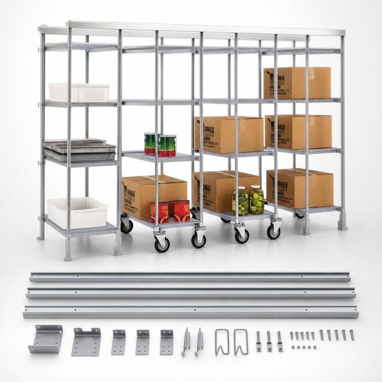 Product image #3 for Eagle Group Master Trak 18 Ft. Overhead Track Kit for High-Density Storage Shelving