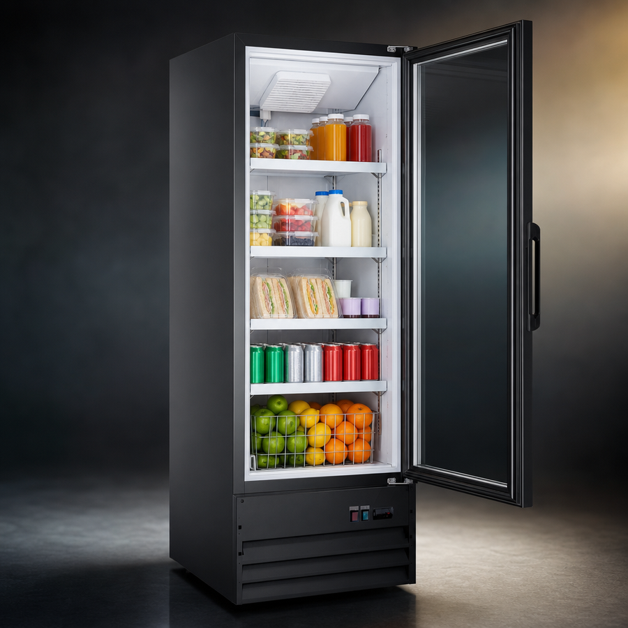 High-Visibility Hinged Glass Door